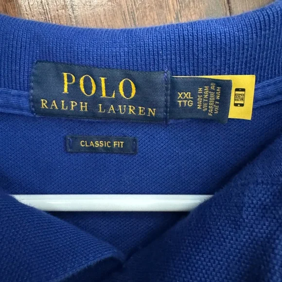 Nice Preloved Ralph Lauren Blue Label Men's Classic Blue Polo Shirt - Picture 2 of 5